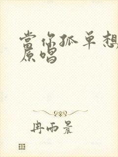 当你孤单想起谁原唱