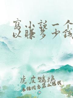 写小说一个月可以赚多少钱