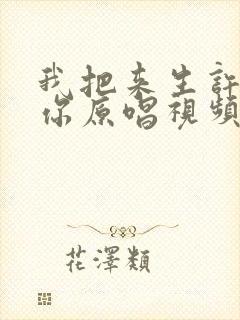 我把来生许给了你原唱视频
