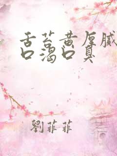 舌苔黄厚腻口干口渴口臭