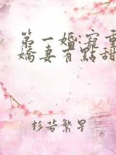 第一婚:宠重生娇妻有点甜