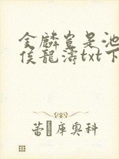 金麟岂是池中物侯龙涛txt下载