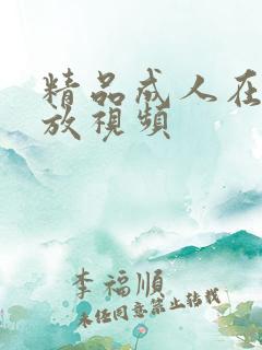 精品成人在线播放视频