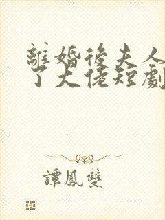 离婚后夫人她成了大佬短剧