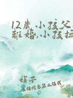 12岁小孩父母离婚,小孩抚养权归谁