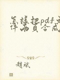 怎样把pdf文件两页合成一页打印