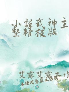 小说武神主宰完整精校版