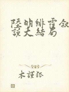 陆明绯霍叙南小说大结局
