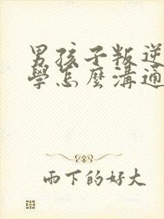 男孩子叛逆不上学怎么沟通