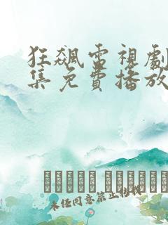 狂飙电视剧40集免费播放