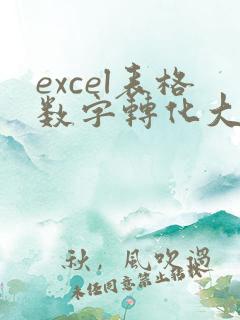 excel表格数字转化大写