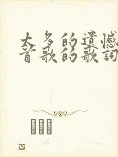 太多的遗憾是哪首歌的歌词