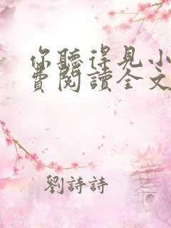 你听得见小说免费阅读全文无删减