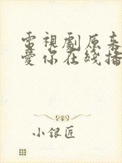 电视剧原来我很爱你在线播放