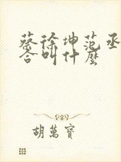 蔡徐坤范丞丞组合叫什么