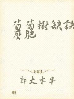 葡萄树缺铁施什么肥