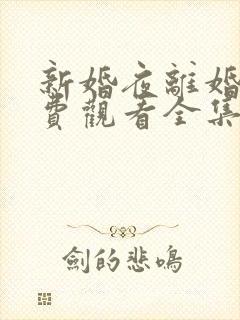 新婚夜离婚时免费观看全集
