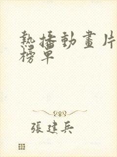热播动画片前十榜单