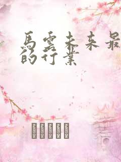 马云未来最赚钱的行业