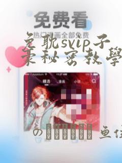 免耽svip子豪秘密教学钢铁网