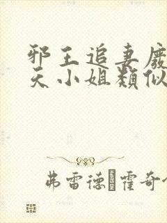 邪王追妻废材逆天小姐类似小说