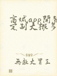 商城app开发定制大概多少钱