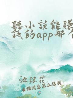 听小说能赚零花钱的app哪个好