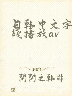 日韩中文字幕在线播放av