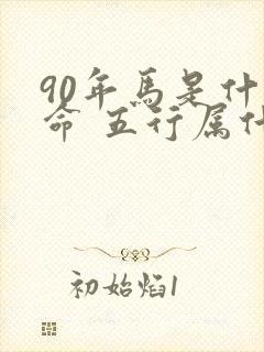 90年马是什么命 五行属什么