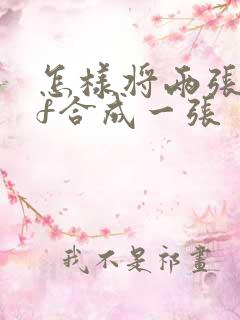 怎样将两张pdf合成一张