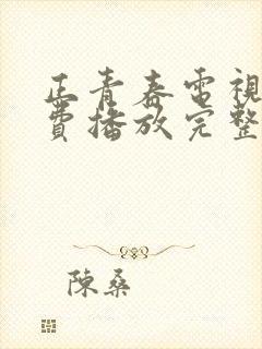 正青春电视剧免费播放完整版19集
