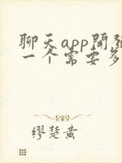 聊天app开发一个需要多少钱