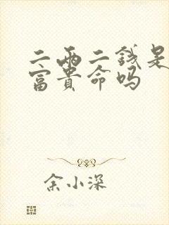 二两二钱是顶级富贵命吗