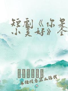 短剧《你是我的小美好》全集播放