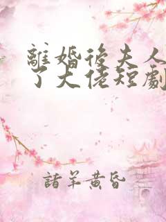 离婚后夫人她成了大佬短剧高清完整