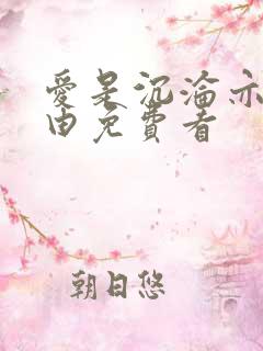 爱是沉沦亦是自由免费看