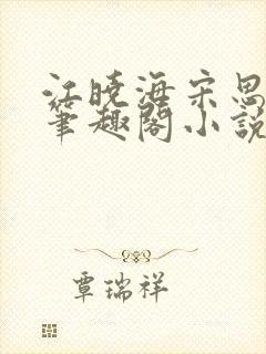 江晓海宋思雨的笔趣阁小说