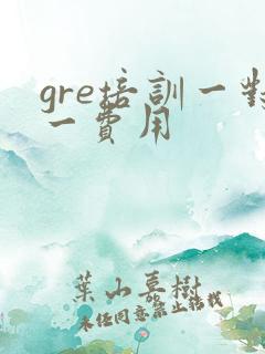 gre培训一对一费用