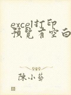 excel打印预览有空白页