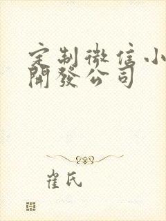 定制微信小程序开发公司