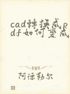 cad转换成pdf如何变成黑色