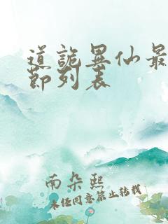 道诡异仙最新章节列表