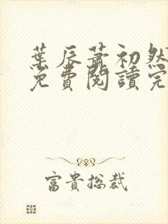 叶辰萧初然小说免费阅读完整版