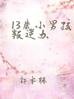 13岁小男孩的叛逆办