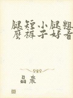 腿短小腿粗穿什么裤子好看