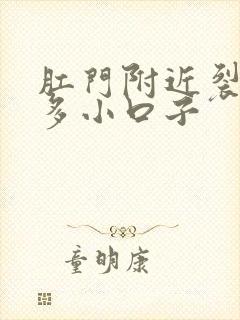 肛门附近裂了好多小口子
