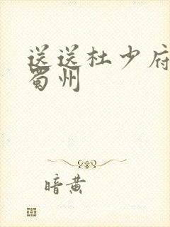 送送杜少府之任蜀州