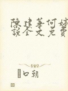 陈建华何婷婷小说全文免费阅读
