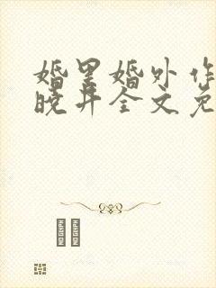 婚里婚外作者叶晓井全文免费阅读