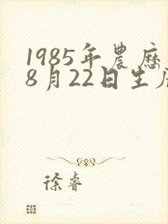 1985年农历8月22日生辰八字